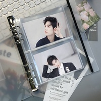Pages d'album de rangement transparentes pour cartes à collectionner, cartes de sport et de jeux, compatibles avec classeur à 6 anneaux, avec 4 pochettes pour cartes photo
