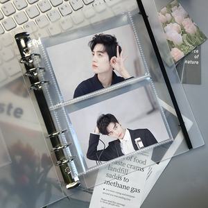 Pochettes de rangement pour cartes à collectionner, pages d'<span class=keywords><strong>album</strong></span>, cartes de jeux de sport transparentes, classeur à 6 anneaux dans 4 poches, pochettes photo - Product Image 3