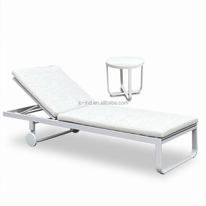 Chaise longue d'extérieur en aluminium Portable coussins lavables amovibles pour cour hôtel chaises longues escalier salon - Product Image 5