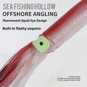 Señuelos de Pesca de Calamar de 31 cm y 67 g para Pesca de Arrastre en Aguas Profundas, Pesca en Agua Salada, Pesca en Hielo, Material de PVC, Señuelo para Atún - Product Image 4