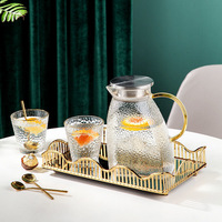 Plateau de service de luxe multifonctionnel avec miroir pour coiffeuse et bureau, idéal pour le rangement de bijoux et d'aliments