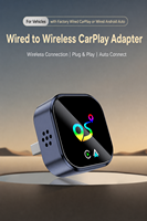 Adaptateur CarPlay sans fil 5,8 GHz à faible latence, boîtier en aluminium, dissipation thermique, adaptateur GPS, localisation, USB, CarPlay, Android Auto Box