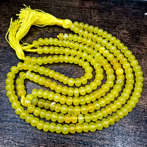 ลูกปัดพลอยออนิกซ์สีเหลืองธรรมชาติทรงรอนเดลล์เรียบขนาด 8 มม. ขายเป็นเส้นยาว 8 นิ้ว - Product Image 1