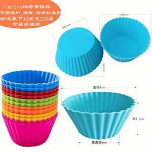 Cake Molds Basics Reusable <b>Ceramic</b> Coated Silicone Baking Cups Muffin Liners Cake Tools BPA Free LFGB Certified - Product Image 6