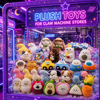 Poupées en peluche de 8 pouces à motifs de dessins animés variés, en coton PP doux, durables, pour la vente en gros et les prix de machines à griffes