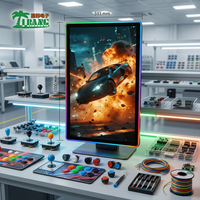 Monitor DVI VESA de 1920x1080, Pantalla POG con Iluminación LED Editable Tipo Neon para Máquinas de Juegos de Monedas, Pantalla de 43 Pulgadas