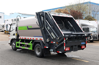 Camion à ordures compacteur diesel JAC Junling V5 7 m³ avec rampe de compression, transmission manuelle 4x2