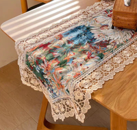 Nouvelle Collection : Chemin de Table et Nappe Jacquard Tissés – Style Rétro Américain pour la Maison et les Tables de Mariage