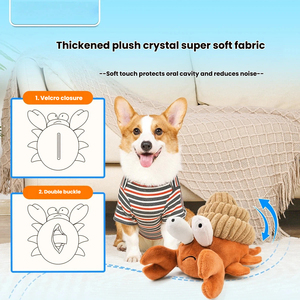 Plush Vibration Ball <strong>Dog</strong> <strong>Toy</strong> Interactive Squeaky <strong>Toy</strong> for Puppies <strong>Small</strong> <strong>Dogs</strong> Teddy Corgi Automatic Entertaining - Product Image 3