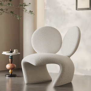 Poltrona Singola in Stile Italiano, Design Nordico Minimalista, Sedia Artistica Confortevole, Sedia Pigra in Legno Durevole per Soggiorno e Casa - Product Image 5