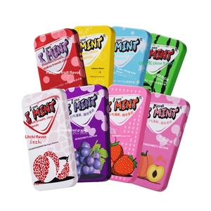 Bonbons à la menthe et à la pastèque frais, <span class=keywords><strong>sans</strong></span> <span class=keywords><strong>sucre</strong></span>, rafraîchisseur d'haleine, 8 saveurs de fruits, bonbons durs au xylitol en boîte longue 21g - Product Image 1