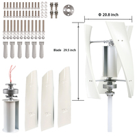 Breeze Start Archimedes 1kw-4kw Générateur d'éolienne verticale 48v 220v Grille Home Set pour l'énergie éolienne domestique