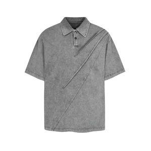 <span class=keywords><strong>Polo</strong></span> a Maniche Corte da Uomo Casual con Stampa Digitale a Linee Irregolari Effetto Invecchiato, Personalizzabile, Resistente, Premium, Vendita all'Ingrosso per Fornitori - Product Image 1