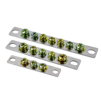 Barre de connecteur de bornier en cuivre à une rangée connecteur de câble d'alimentation de mise à la terre avec fil de terre barres de barrière électrique droites