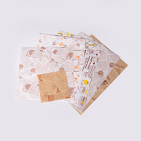 Papier d'aluminium imprimé avec logo personnalisé, isolation thermique, recyclable, cire pour sandwich, burger, pain