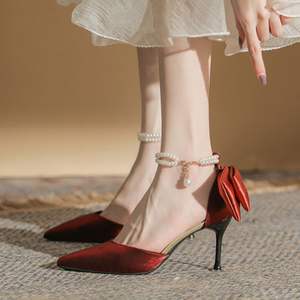 8CM/6CM di seta Chaussures Talon punta Sexy <span class=keywords><strong>tacchi</strong></span> alti bianchi per il matrimonio - Product Image 6