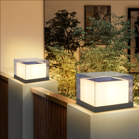Columna solar Luz de pared Puerta exterior Puerta de Villa Patio Poste de pared Luz Led Jardín Césped Luz exterior LED