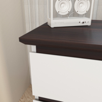 Meuble à tiroirs en bois blanc à 6 tiroirs pour salon moderne