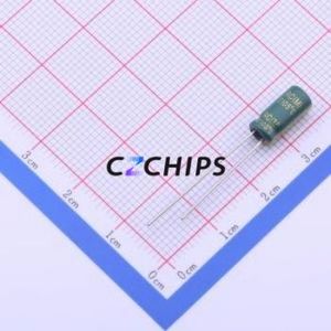 Condensador Electrolítico de Aluminio de Orificio Pasante RC050M100LO5*11TH-2A1E, Orificio Pasante, D5xL11mm 10uF 20% 50V 145mA-100kHz - Product Image 2
