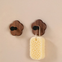 Porte-manteau mural en bois massif style naturel, fixation par ventouse ; Cintre créatif inspiré d'Instagram pour clés d'entrée