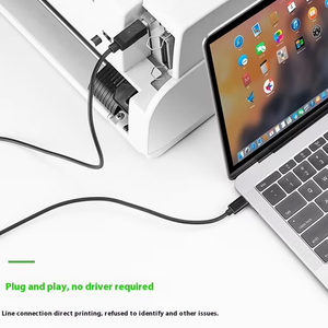 สายเคเบิลเครื่องพิมพ์โทรศัพท์มือถือ USB Type-C วัสดุ PVC ใช้ได้กับ HP <span class=keywords><strong>Canon</strong></span> Lenovo Samsung Brother Epson สำหรับกล้อง <span class=keywords><strong>สมา</strong></span>ร์ทวอทช์ คอมพิวเตอร์ - Product Image 2