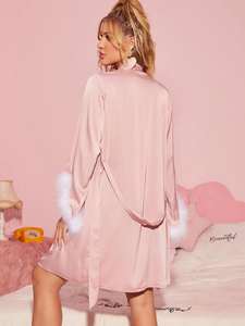 <span class=keywords><strong>Robe</strong></span> ceinture en Satin plumes, en fausse fourrure, pour <span class=keywords><strong>demoiselle</strong></span> <span class=keywords><strong>d</strong></span>'<span class=keywords><strong>honneur</strong></span>, tenue de soirée, de luxe, pour femmes, nouvelle collection - Product Image 4