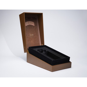 Luxury Brown Leather Flip Top Gift <strong>Box</strong> Customized Wood <strong>Box</strong> with <strong>Offset</strong> <strong>Printing</strong> and Bronzing Featuring Recycled Materials - Product Image 3