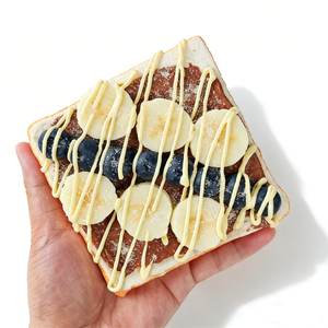 Ensemble de Fruits en Mousse Écologique en Plastique pour Jeu Sensoriel ASMR : Tranches de Pain Grillé, Sauce, Banane, Confiture de Myrtilles, Gâteau, Dessert, pour Présentation en Cuisine - Product Image 3