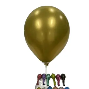 Оптовая продажа, надувные гелиевые латексные Хромированные Металлические цветные шары, гигантские 12 дюймов 2,8 г золотые хромированные шары для вечеринки