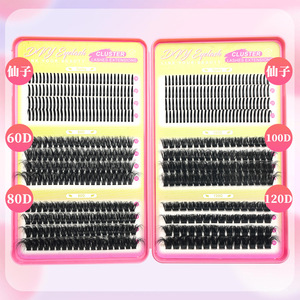 Cils en grappe effet fée 150D 200D, 18MM, volume épais, faux cils individuels segmentés DIY pour maquillage des yeux à domicile ou en salon - Product Image 4