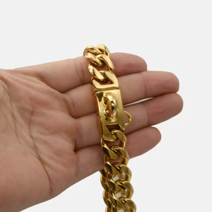Collar de Acero Inoxidable de Alta Resistencia para Perros, Tipo Cadena Cubana, Anti-Mordidas, para Perros Medianos y Grandes, <span class=keywords><strong>Pitbull</strong></span>, Bulldog, para Paseo y Entrenamiento - Product Image 3
