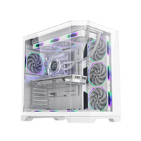 Yeni masaüstü tam kule oyun bilgisayarı vaka RGB ATX kabine 240 su soğutmalı Fan PC bilgisayar durumda destekler