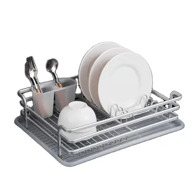 Égouttoir à vaisselle en aluminium, pont de cuisine, support de rangement de vaisselle en métal, égouttoir de vaisselle, qualité supérieure