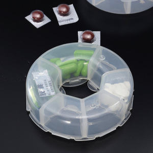 6 Compartment Portable Pillbox Round Mini Medicine Box With Partitions For Daily Use - Product Image 2