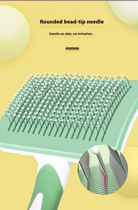 Spazzole autopulenti in plastica per cani e gatti a pelo lungo e corto, prodotto per la rimozione del pelo morto. - Product Image 3