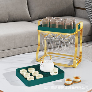 Égouttoir de luxe Najie pour verres et verres à vin avec support, usage domestique polyvalent, taille L, forme carrée - Product Image 3