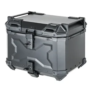 Boîte à bagages arrière pour moto 55L en PP, noire, avec serrure, universelle pour <span class=keywords><strong>BMW</strong></span> <span class=keywords><strong>R1200GS</strong></span> R1250GS <span class=keywords><strong>R1200GS</strong></span> 1200 GS LC ADV - Product Image 2
