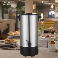 Urne à Café Électrique en Acier Inoxydable 20 Tasses à Infusion Rapide avec Arrêt Automatique et Maintien au Chaud pour Usage Domestique et VR