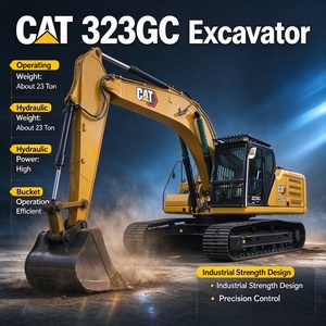Excavadora hidráulica original Caterpillar Cat 323GC usada de 23 toneladas para obras de construcción - Product Image 1