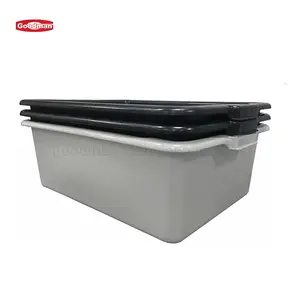 Plastic Servies Bestek Opslag Container Bad Utility Tote Bin Bus Box Voor Restaurant Serveren Trolley