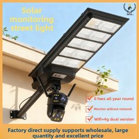 Projecteur LED extérieur étanche pour jardin, parking, route publique, éclairage de rue avec caméra, lampadaire solaire