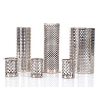 Tube filtrant en acier inoxydable 304 316 de taille personnalisée ultra fin, en cuivre, perforé, cylindre