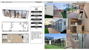 Cabina modular prefabricada impermeable de lujo de 40 pies Apple Pod House con terraza insonorizada Mobile Tiny Home - Product Image 6