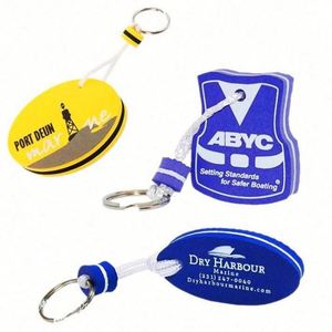 <b>Custom</b> Simple Rectangle Floating EVA Keychain Buoyant <b>Key</b> <b>Ring</b> with PU Sponge for Promotional Gifts - Product Image 4