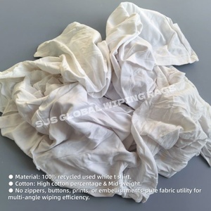 Trapos de Algodón Blancos Grado A, Trapos de Algodón 100% para Uso Industrial, Marino, Minero, sin Polvo Metálico para Limpieza - Product Image 4
