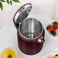 Bouilloire Électrique Portable Sans Fil en Acier Inoxydable 2L, 1500W 220V, avec Maintien au Chaud Automatique et Protection Anti-Ébullition à Sec, Idéale pour la Maison et l'Hôtel