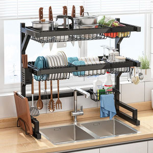 <span class=keywords><strong>Estante</strong></span> para platos de doble capa de 65cm, <span class=keywords><strong>estante</strong></span> de almacenamiento de cocina de dos niveles por encima del <span class=keywords><strong>fregadero</strong></span>, <span class=keywords><strong>estante</strong></span> de secado para platos, soportes organizadores para cuencos - Product Image 2