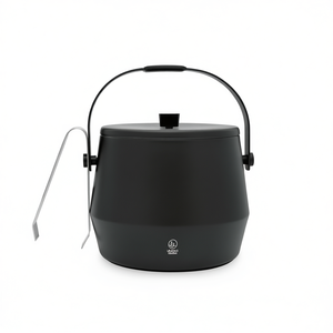 Leopold <b>Ice</b> <b>Bucket</b> <b>With</b> <b>Lid</b> And Tongs Black 3L Capacity Beverage Cooler For Parties And Events - Product Image 2