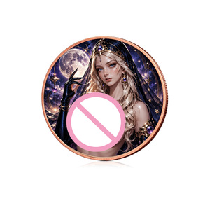 Pièce de monnaie en cuivre fin .999 de 1 oz avec impression UV, motif déesse fantastique, pour cadeau souvenir, vente en gros - Product Image 3