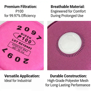 Filtro de algodón universal con montaje tipo bayoneta - Fácil de cambiar para respiradores de media cara - Product Image 5